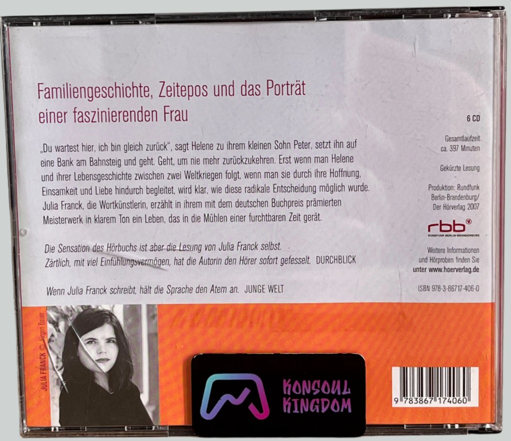 Julia Franck - Die Mittagsfrau Audio Book CD - Pre-loved & Fully Tested